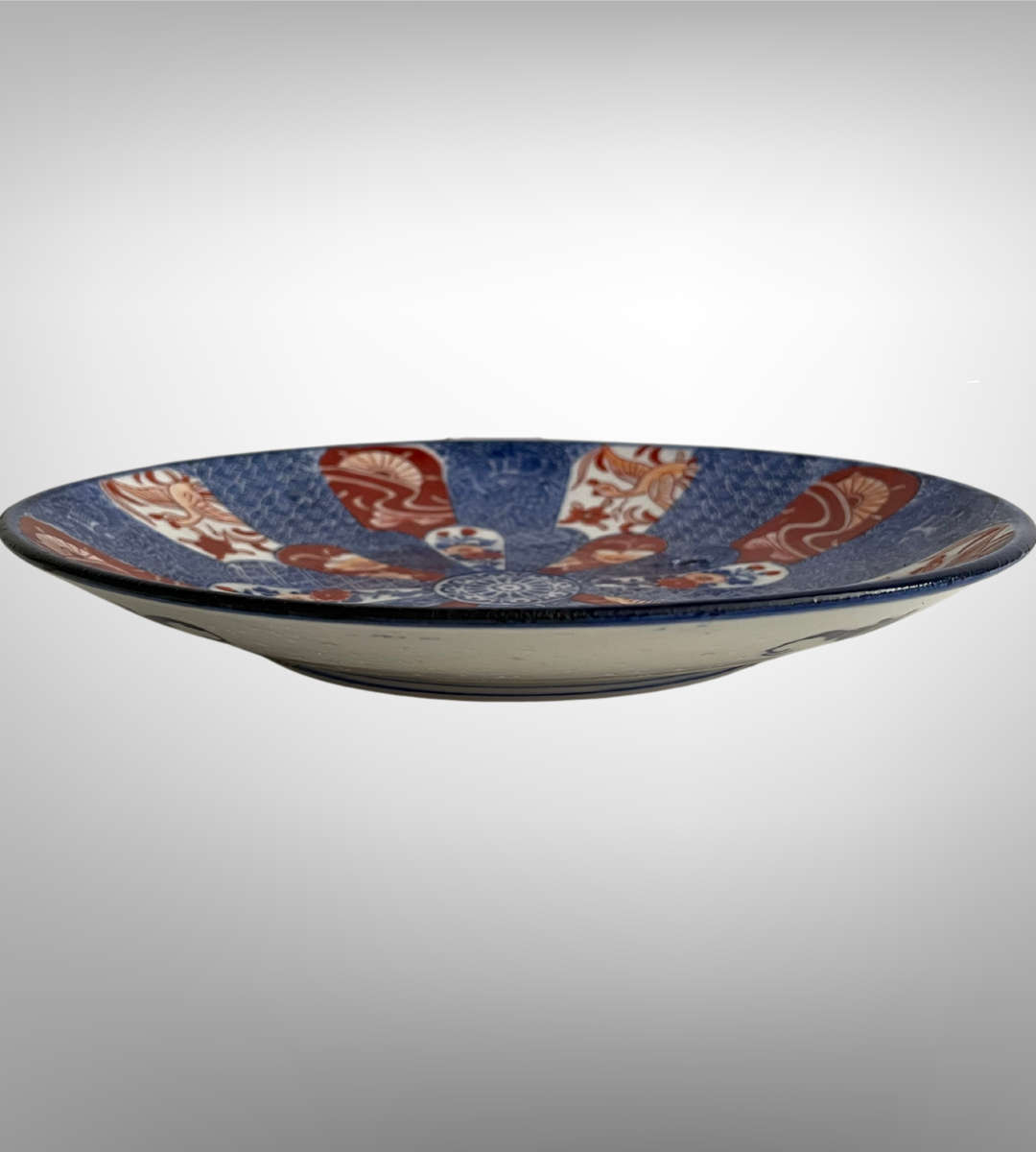 Rare Antique Meiji Japanese Arita Plate by Seiji Kaisha (1879-1897)  Impressed Mark, 21.3cm