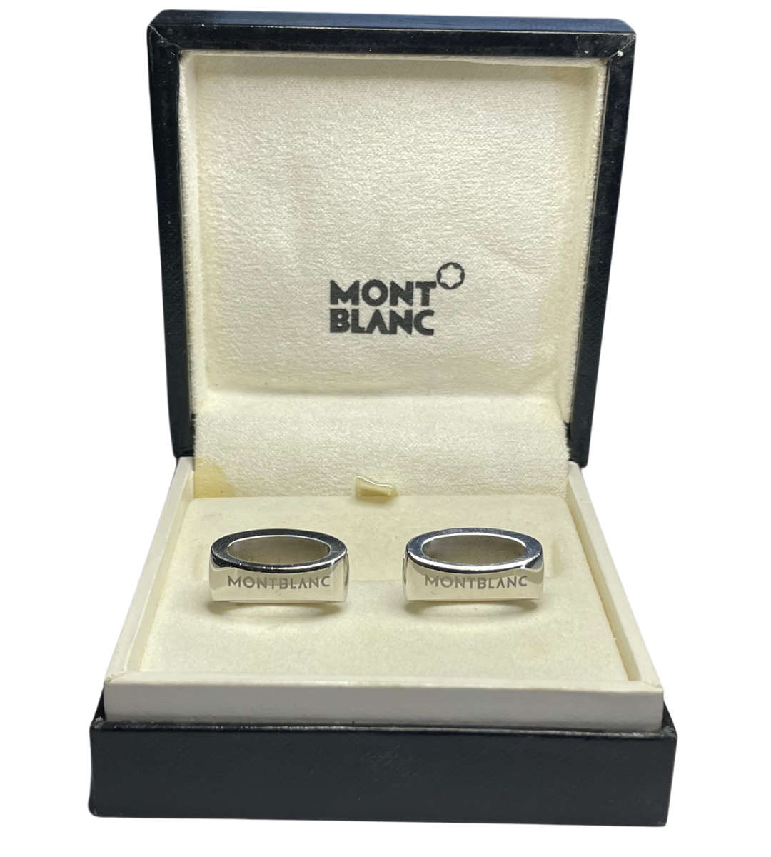 Price Reduced! - Montblanc 925 Sterling Silver Cufflinks  Modern Design, 19.7g, Boxed
