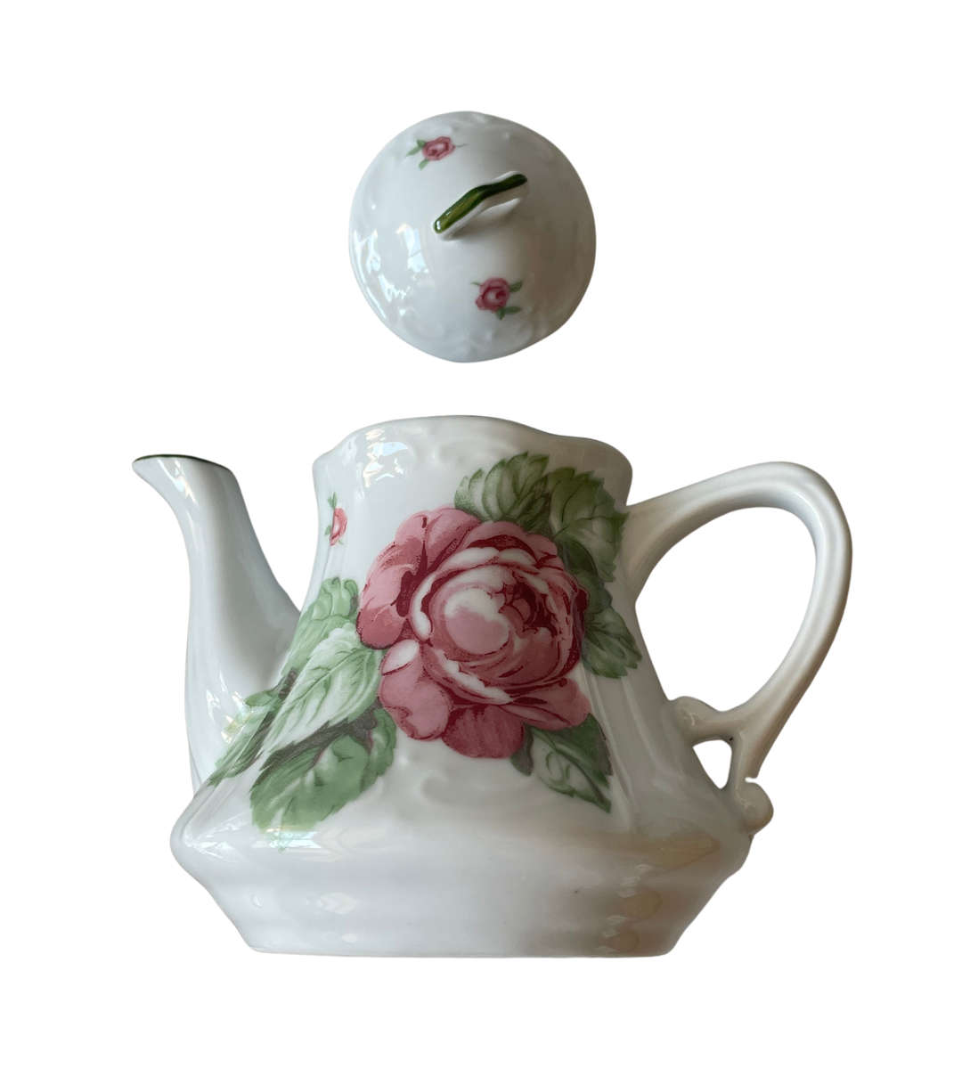 Wiesenthal German Porcelain Summer Rose Pattern Tea Set  Classic White No. 2142