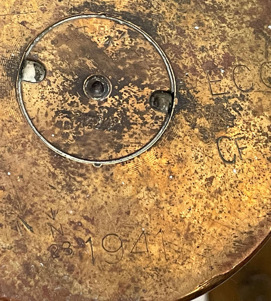 Reserve For Kayleigh - WWII 25Pdr & .50Cal TrenchArt Ashtray  Brass Shells Marked 1941