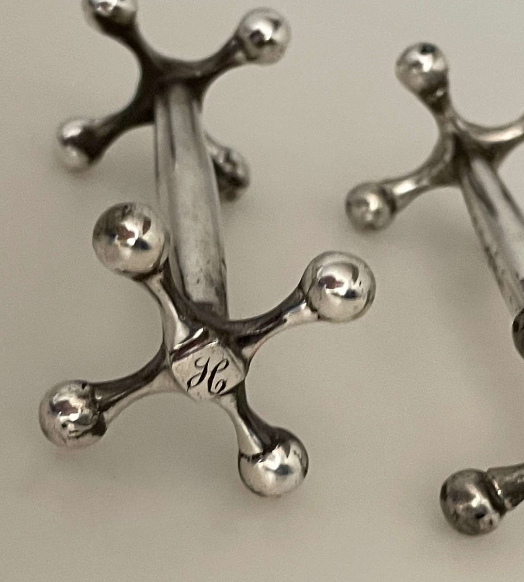 Reserved For Danie -Set of 5 Vintage 1940s Silverplated Knife Rests  Mappin & Webb & Mixed Designs