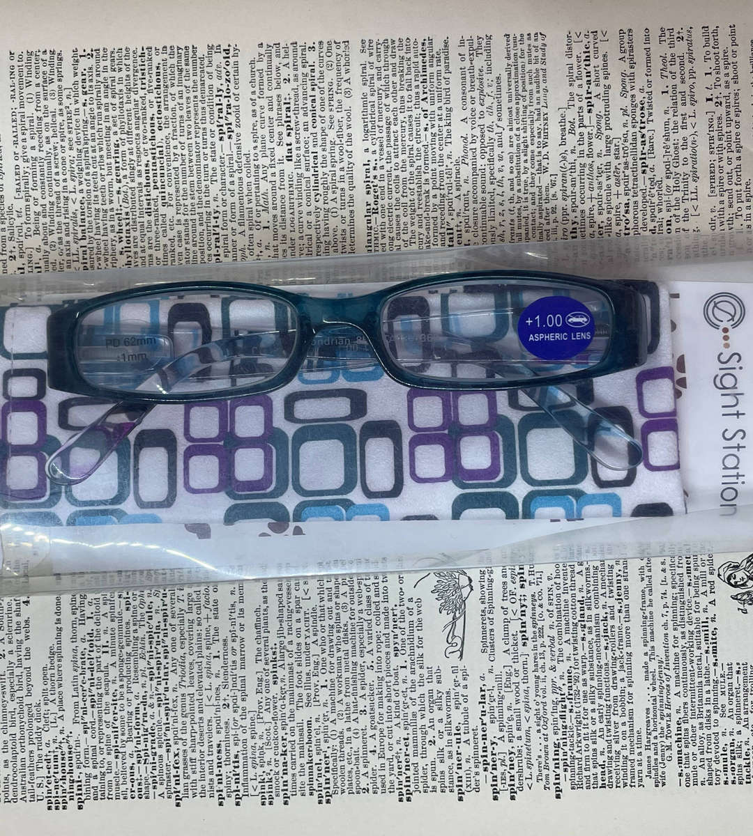 Reading Glasses +1.00 Strength Branded Clearance New With Free Case