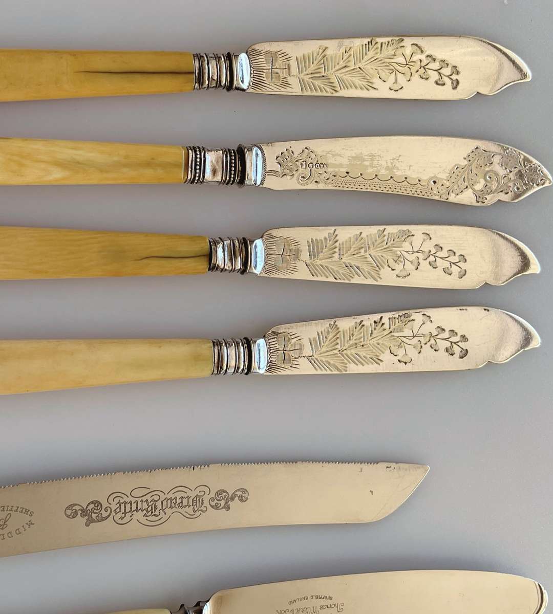 Knife Collection: 35 Knives & 3 Forks - Assorted Sheffield & English Makers - Historical Collectible