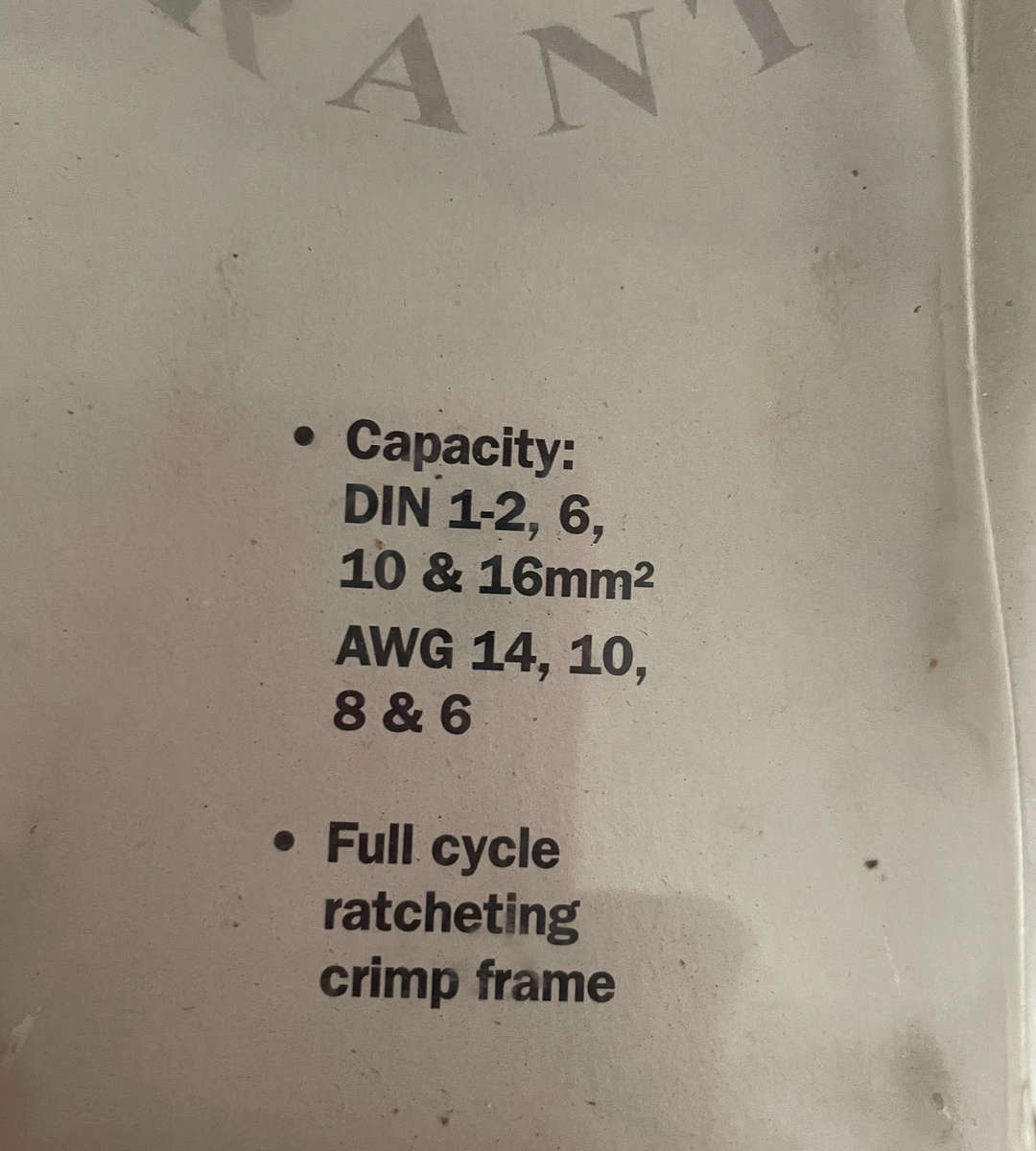 Kennedy Crimping Pliers for Wire Ferrules | DIN 1-16mm² | AWG 14-6 | 275mm Length | Pre-Owned Unused