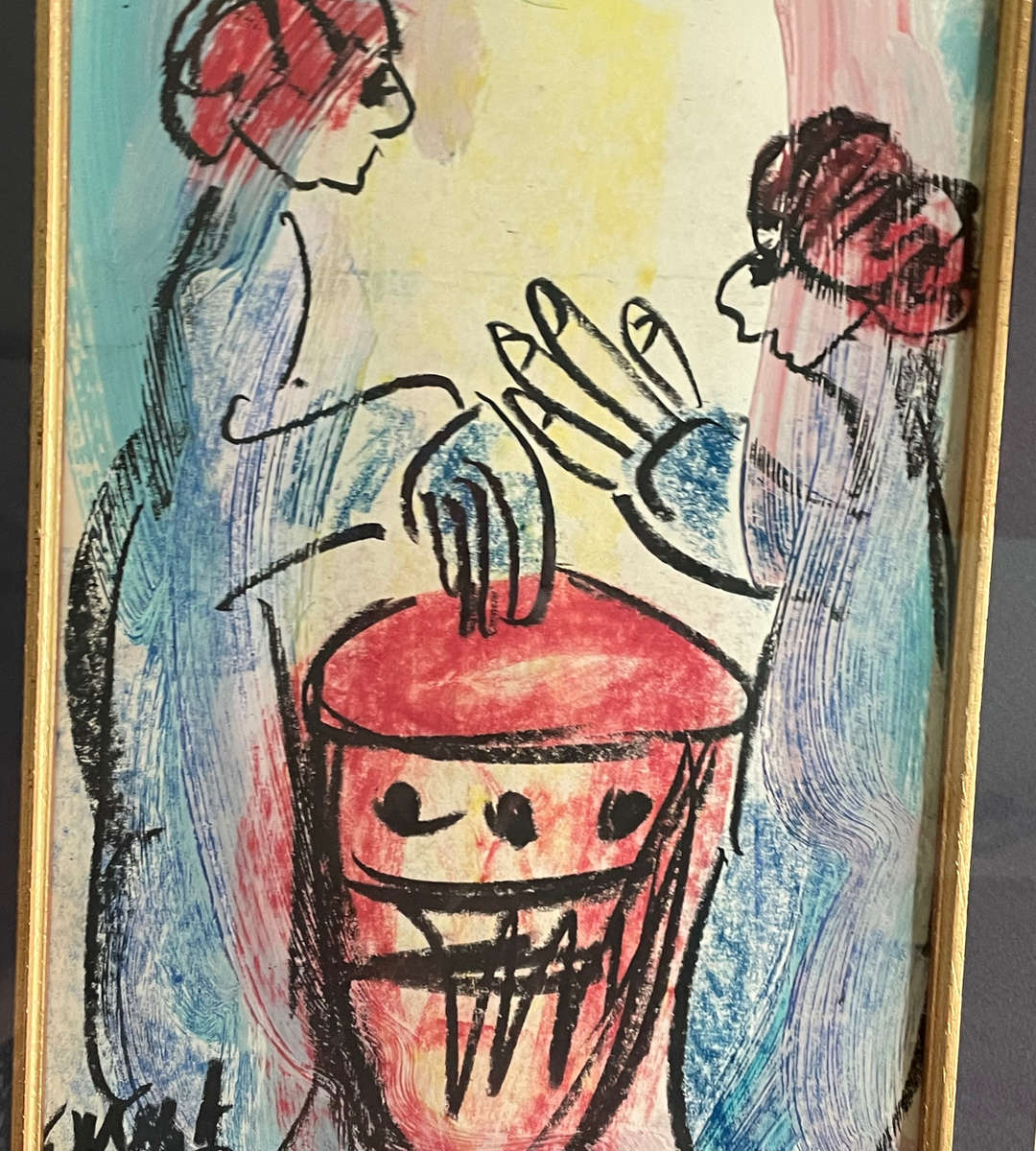 Original Emma Ray painting "Rhythm of the Djembe"