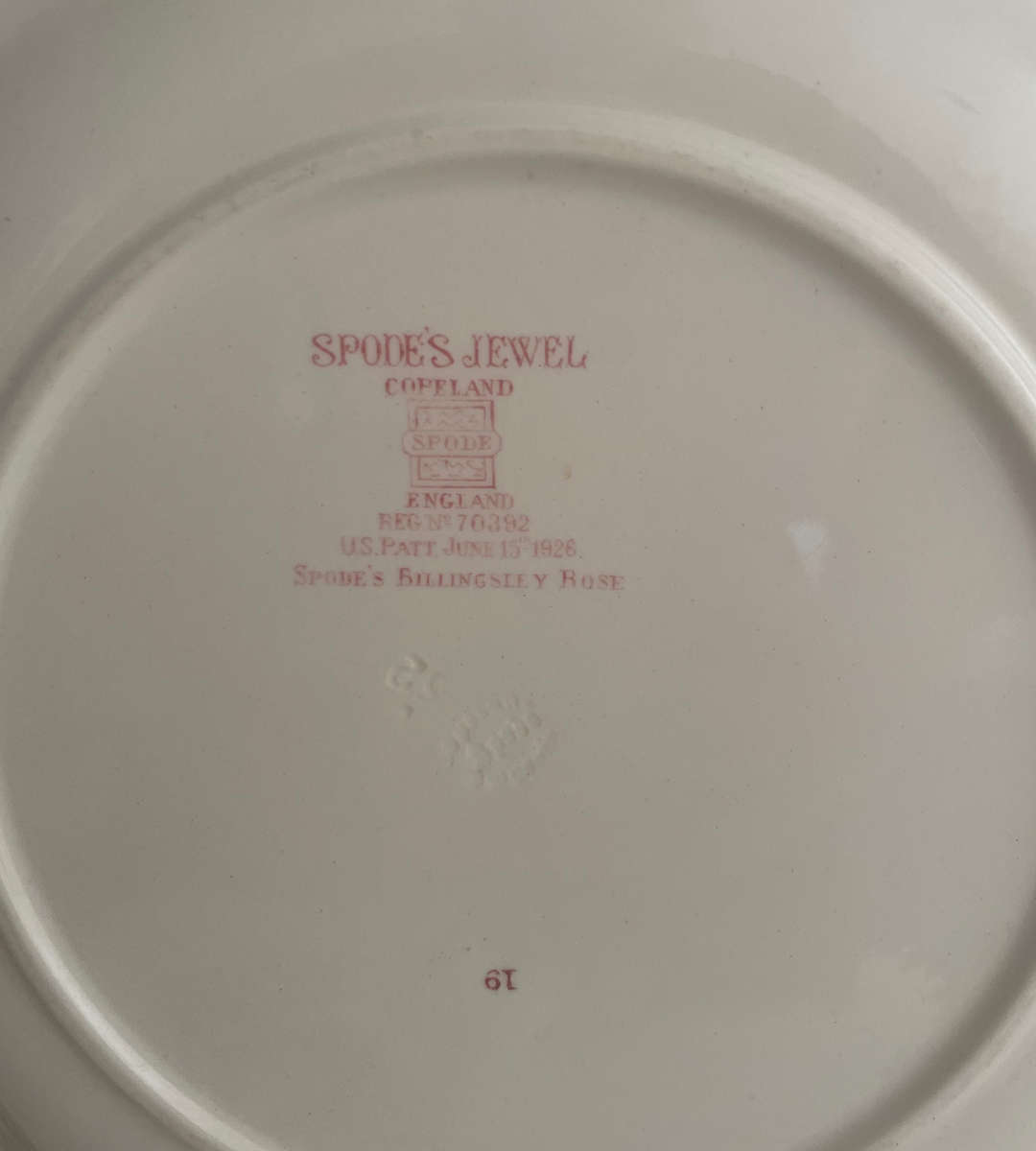 Spode's Jewel Copeland Spode Billingsley Rose 26.5cm Dinner Plate  England