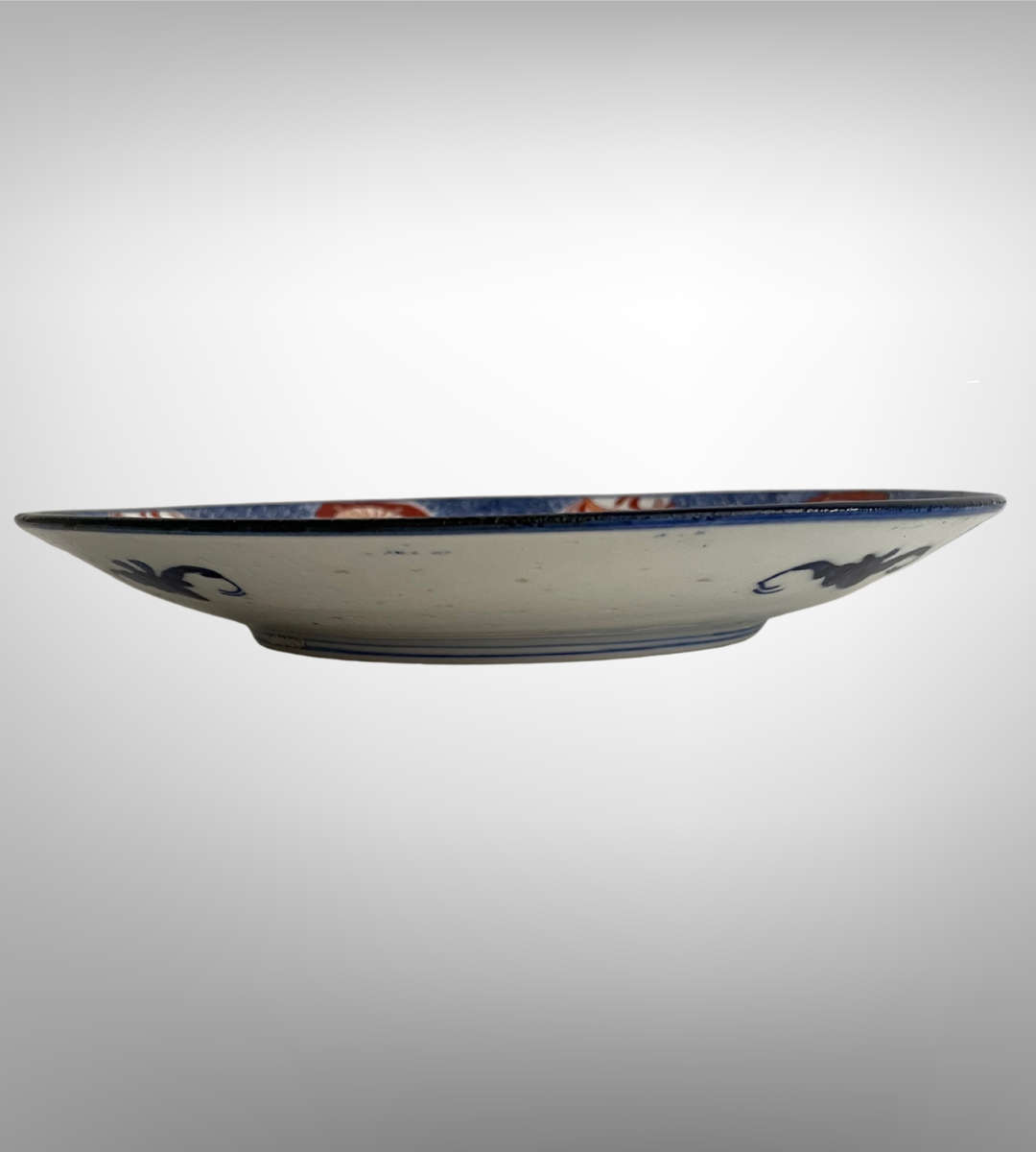 Rare Antique Meiji Japanese Arita Plate by Seiji Kaisha (1879-1897)  Impressed Mark, 21.3cm