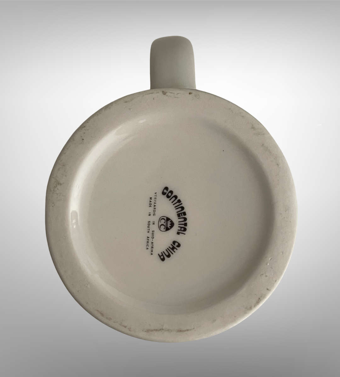 Vintage Continental China South Africa Ceramic Beer Mug  Jolly Roger Pirate Skull, Gold Trim, 500ml