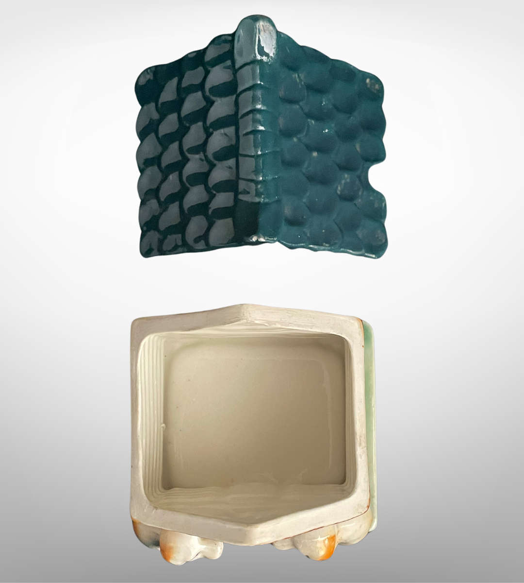 Vintage Kings Way Dog House Jam Jar with Lid  Ceramic Collectible (1960s)