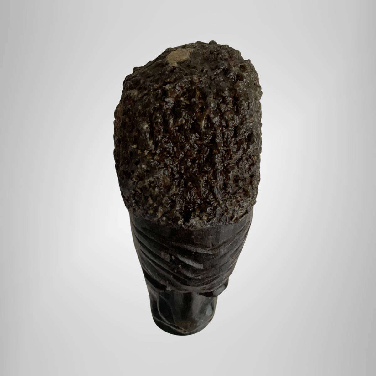 Vintage African Soapstone Bust  21.5 cm  Hand-Carved Male Figure  Heavy yet Slim Design  Ideal B