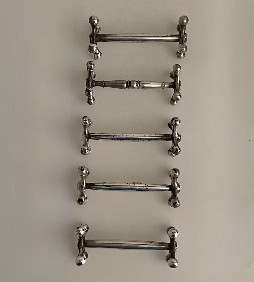 Reserved For Danie -Set of 5 Vintage 1940s Silverplated Knife Rests  Mappin & Webb & Mixed Designs