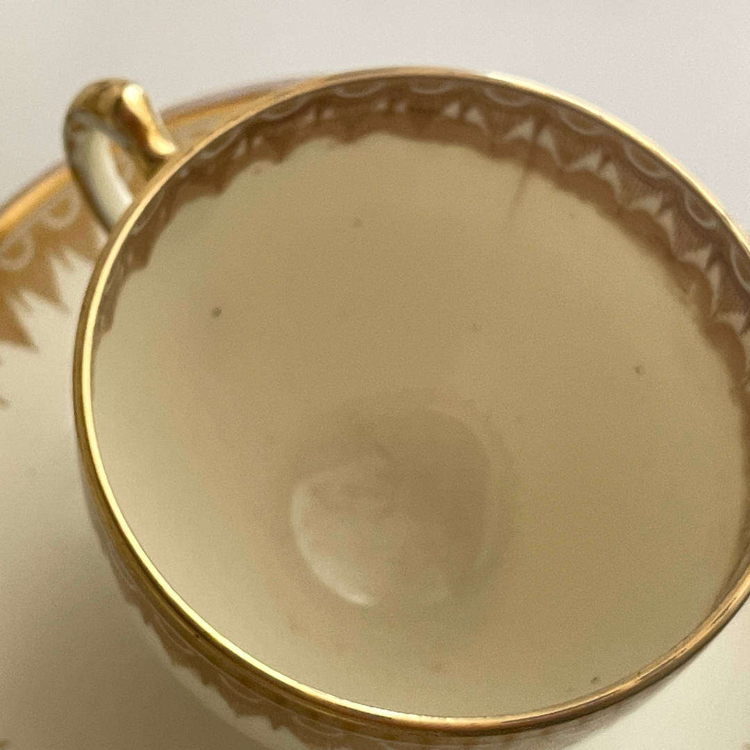 Vintage Art Deco Plant Tuscan China Tea Set  22K Gold Gilded  Circa 1936+  Made in England  23 P