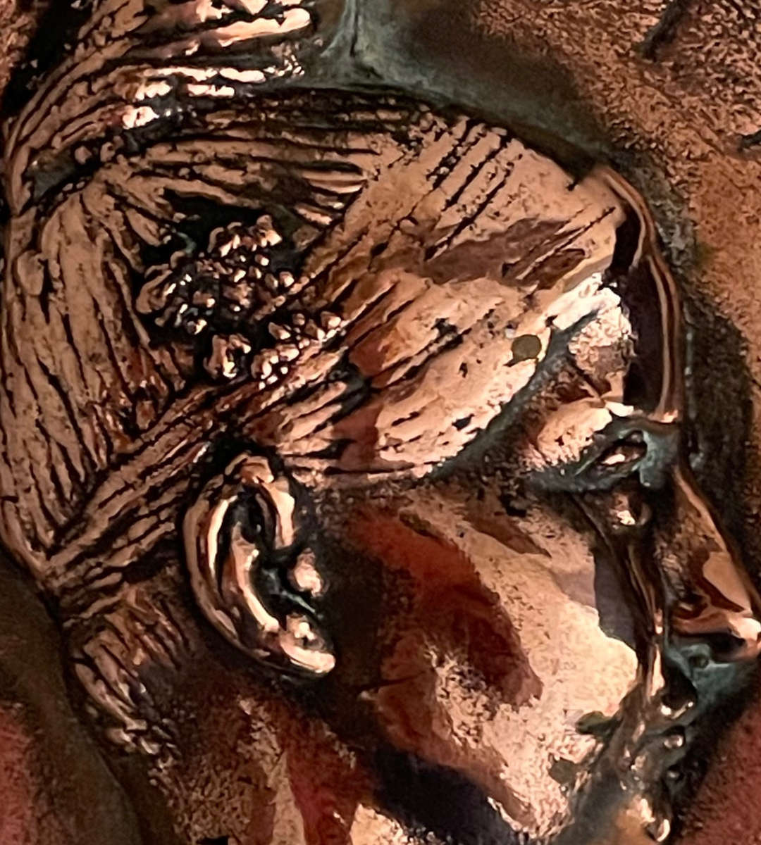 Rare 1828 bronze medallion by David dAngers  featuring Italian soprano Giuditta Pasta. Museum-wort