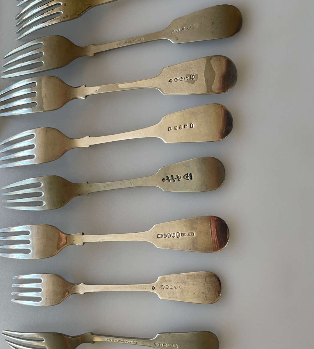 Rare Collection of 85 Antique & Vintage Silver-Plated and Nickel Silver Forks - Wellner, JR & Sons,