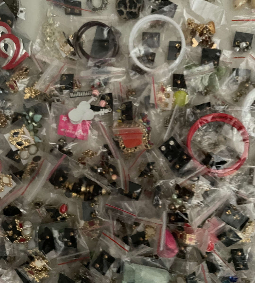 Lot of 700+ Costume Jewelry Earrings  Mixed Styles & Duplicates, Sold As-Is