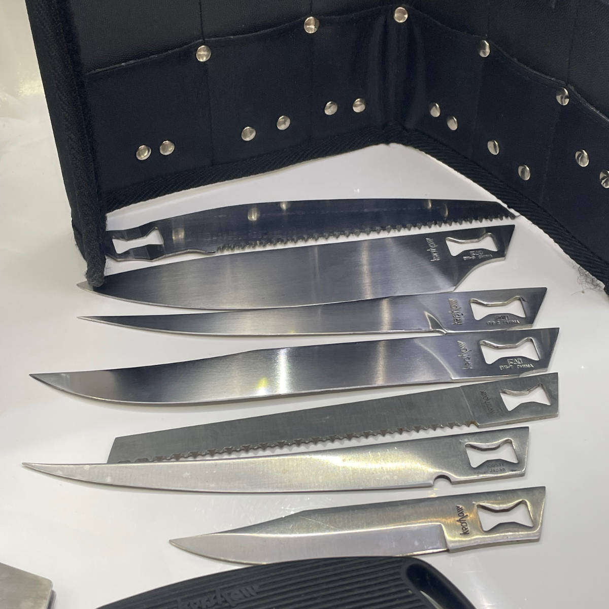 2 × Original Kershaw Knife Sets  Large Blade Set (6 Blades, No Handle) & Smaller Set with Handle