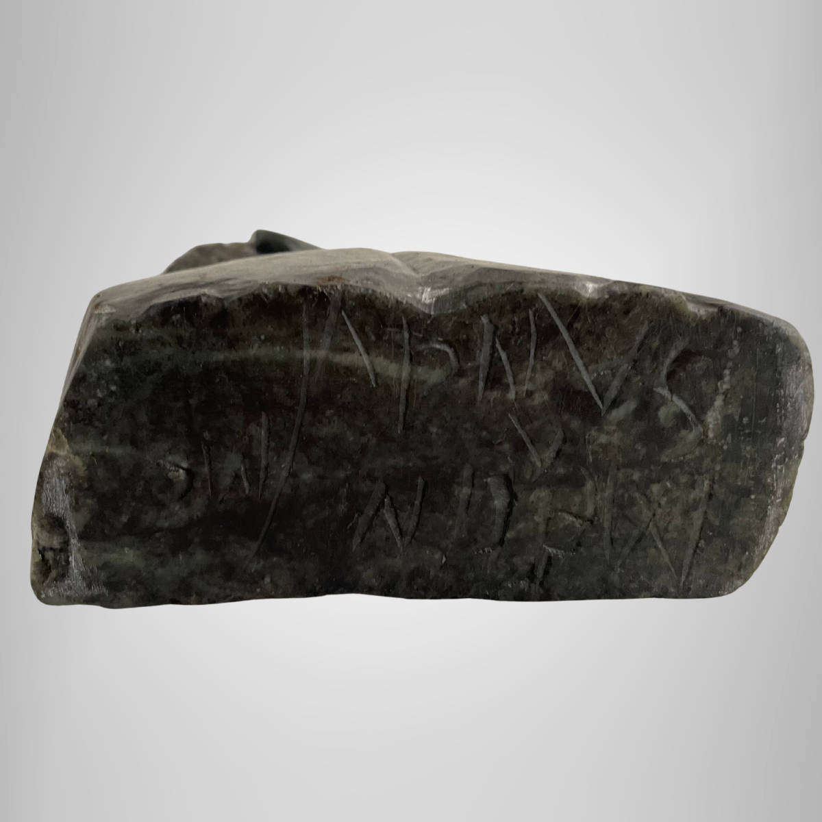 Vintage African Soapstone Bust  21.5 cm  Hand-Carved Male Figure  Heavy yet Slim Design  Ideal B