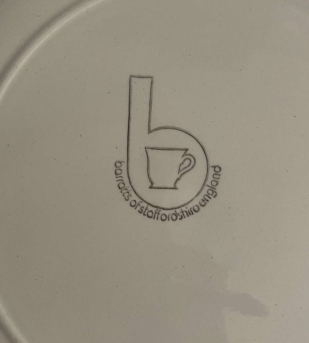 Vintage Blue Willow Transferware Dinner plate  Barratts of Staffordshire, 1950s-1970s, 25.7mm