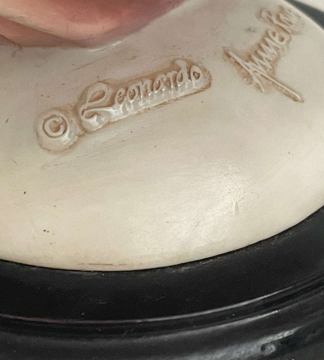 Leonardo Collection Annie Rowe Figurine in Pink Dress  26cm Resin Sculpture on Wood Base