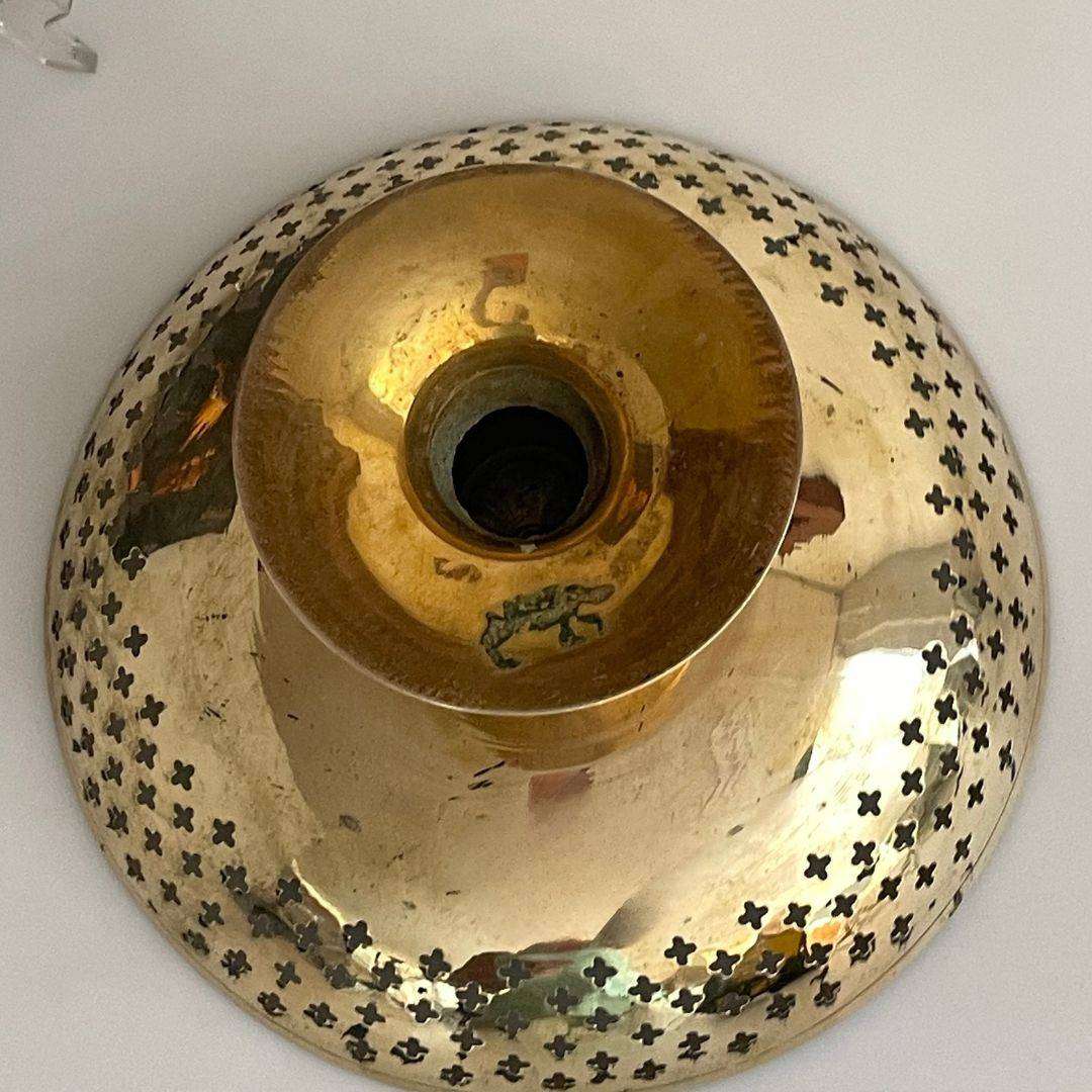 Solid Brass Pan Jali Bata Fruit Bowl  625g  24.9cm Diameter