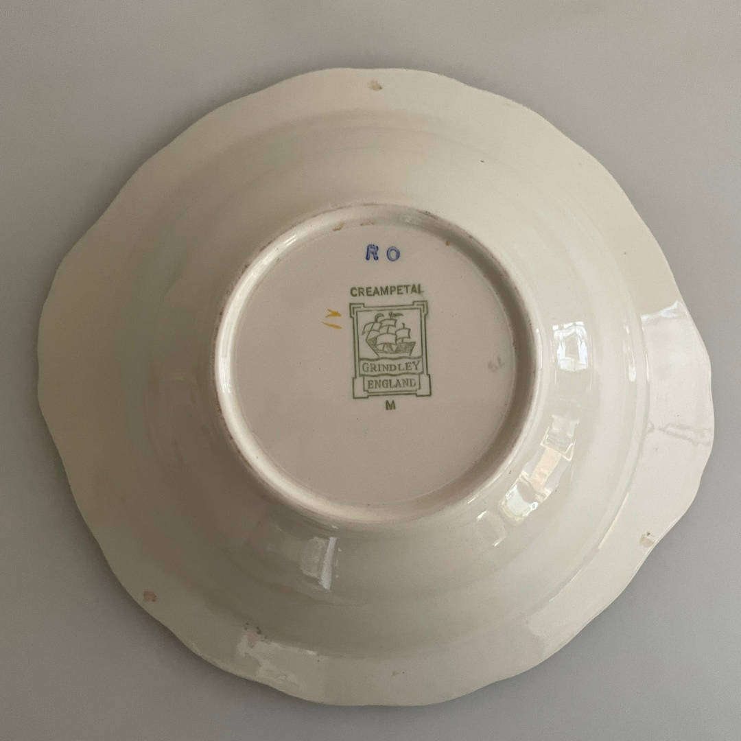 Grindley Creampetal England  Autumn Leaf Pattern  1930s  2x Serving Bowls and Gravy Boat