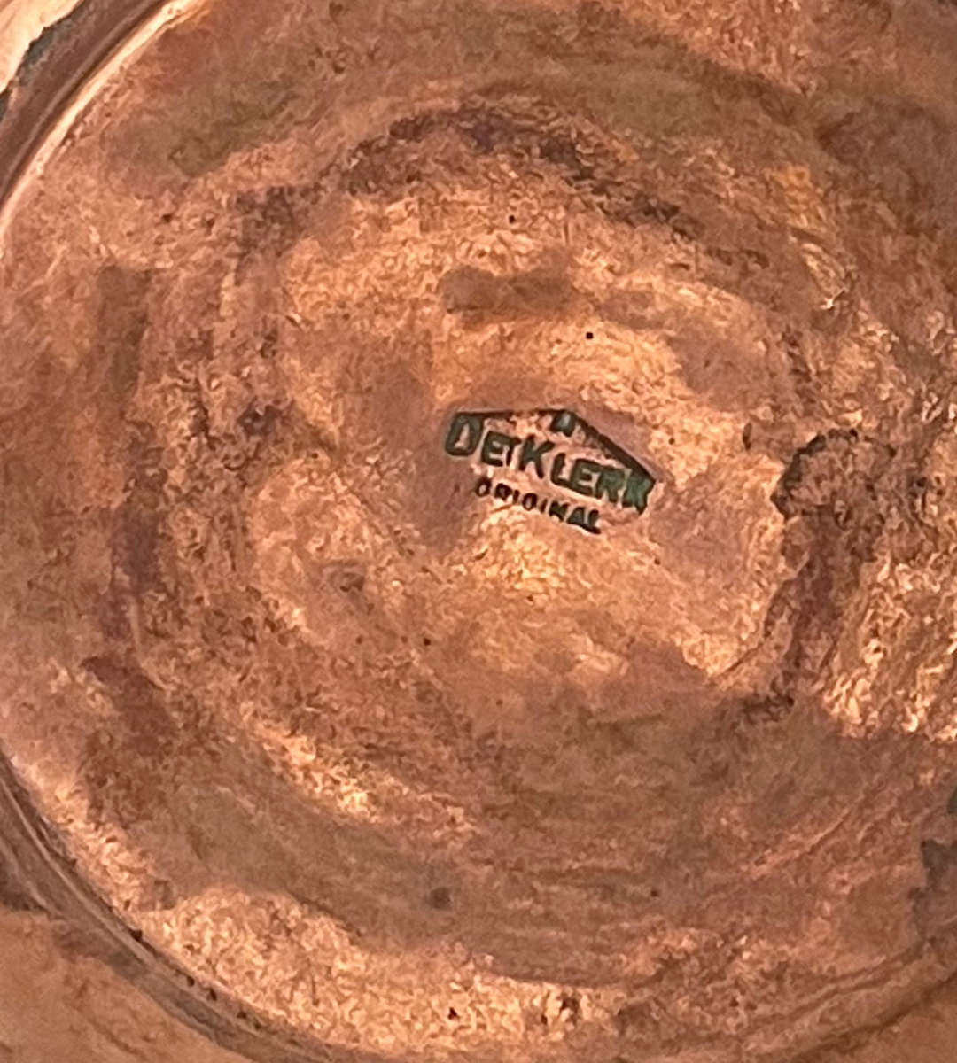 Vintage De Klerk Hand-Hammered Copper Oval Bowl & Jug Set  Original South African Craftsmanship