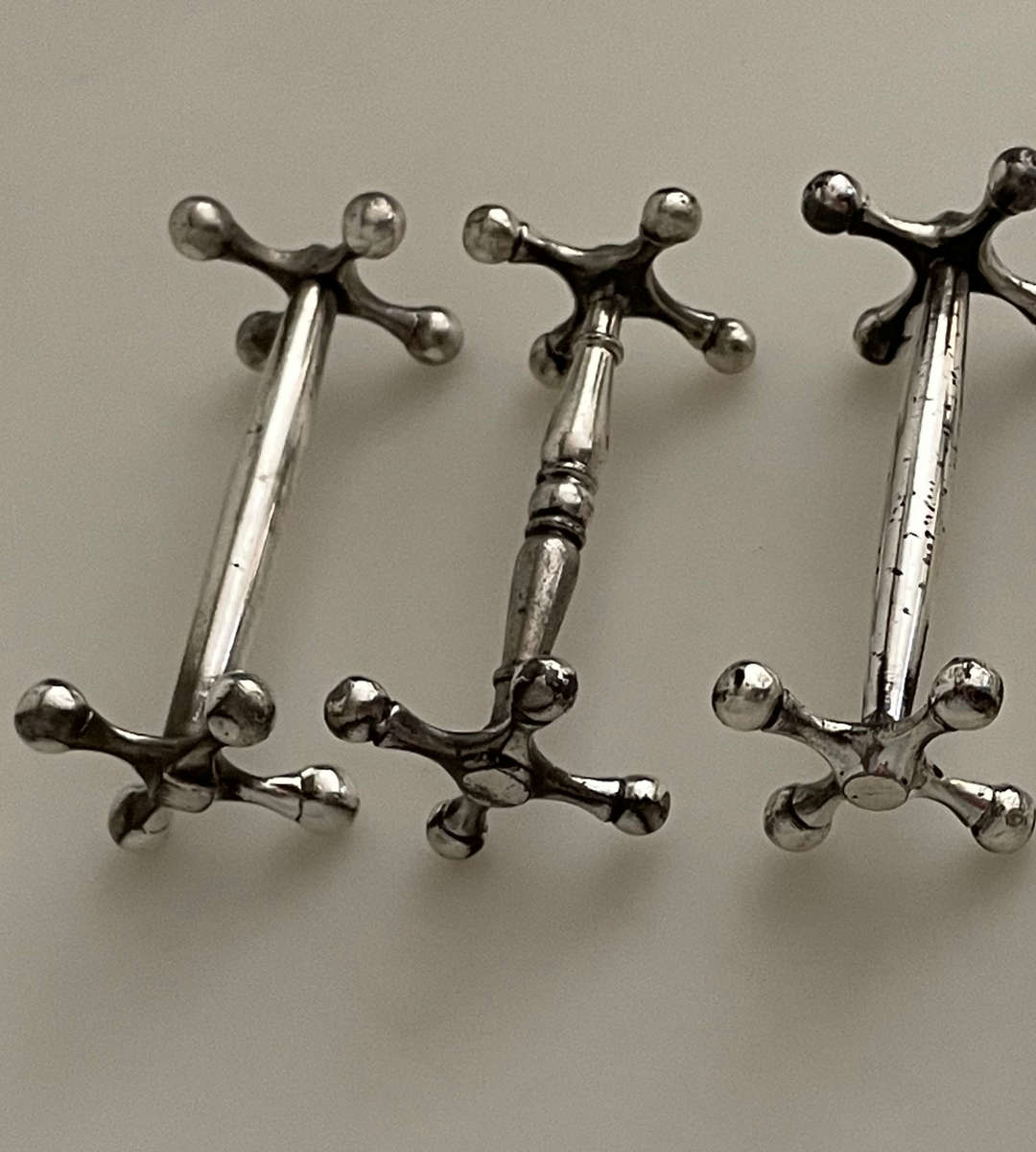 Reserved For Danie -Set of 5 Vintage 1940s Silverplated Knife Rests  Mappin & Webb & Mixed Designs