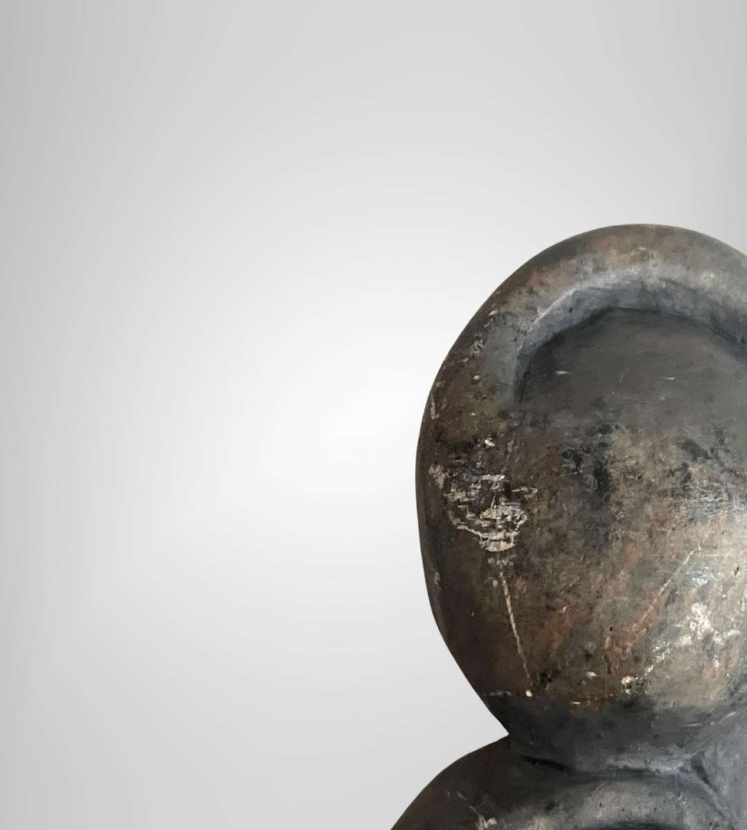 Vintage 1980s Shona Family Sculpture  Hand-Carved Serpentine Stone  Zimbabwe  20cm