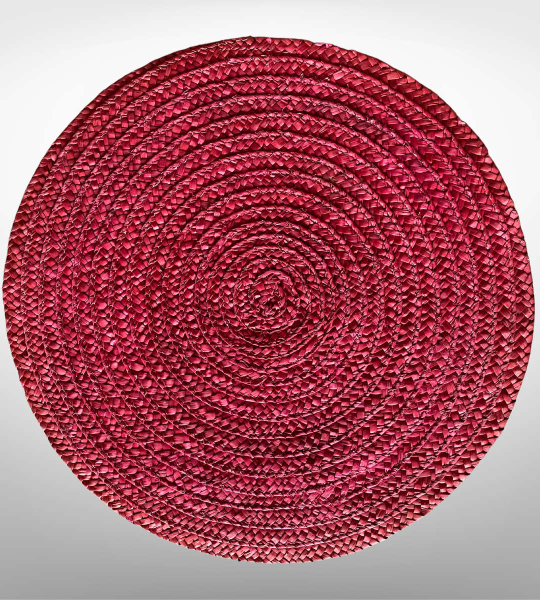 Lot of 29 Round Woven Placemats - 37cm Diameter - Rustic Boho Style