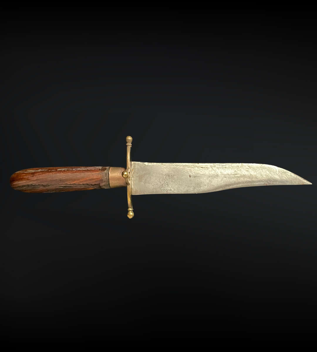 Vintage Indian Large Cased Sheathed Carving Eating Knife & Fork Cutlery Flatware Case