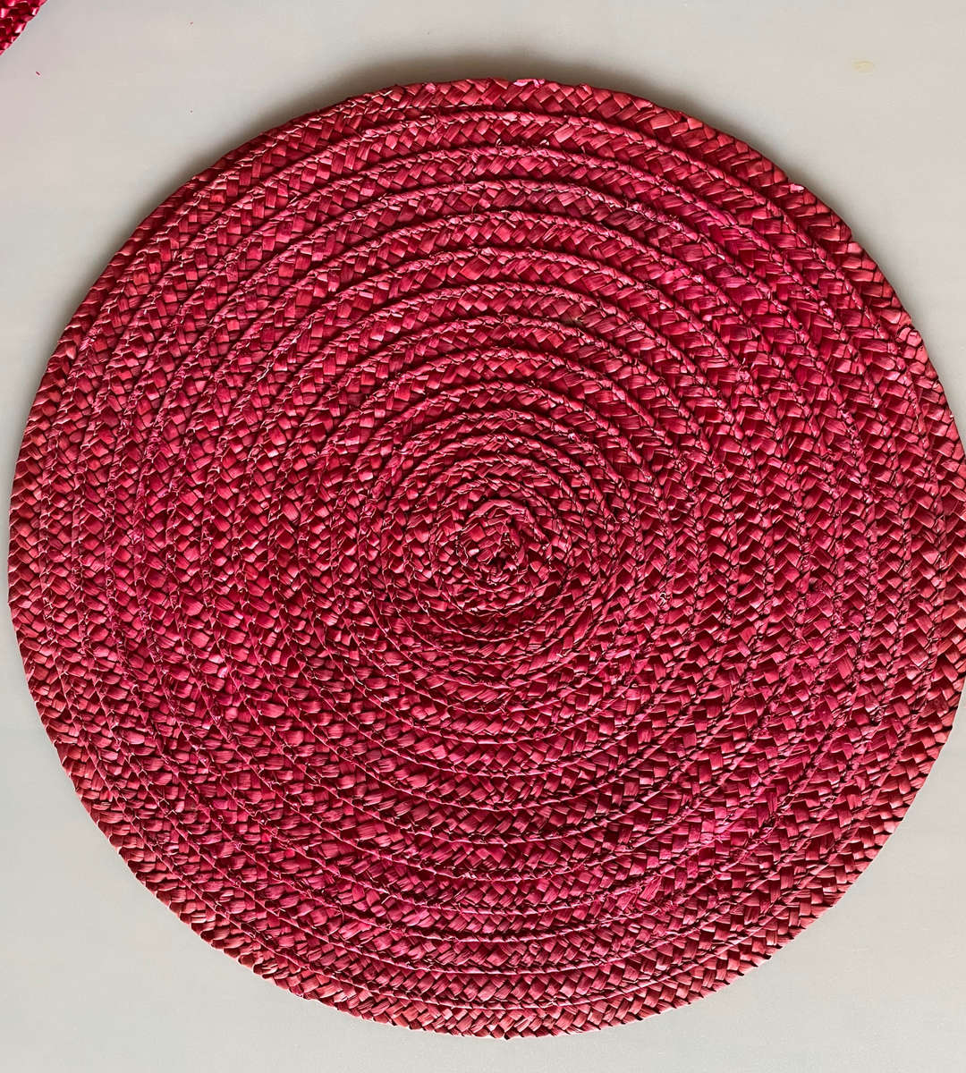 Lot of 29 Round Woven Placemats - 37cm Diameter - Rustic Boho Style