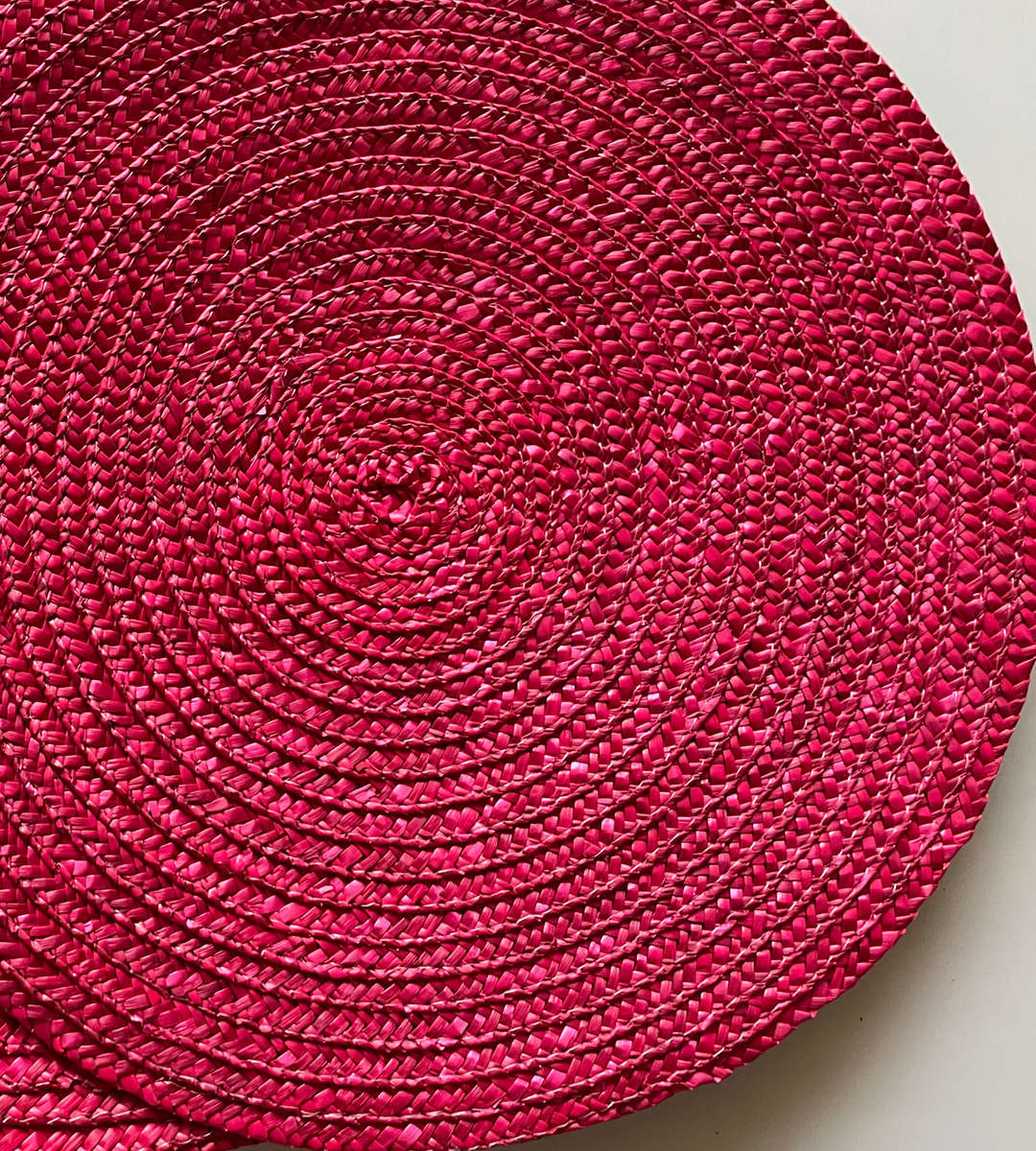 Lot of 29 Round Woven Placemats - 37cm Diameter - Rustic Boho Style