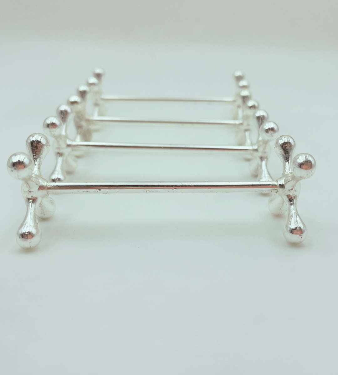 Set of 4 WMF Silver Plated Knife Rests - Art Deco Jacks Shape, 1930s Vintage German