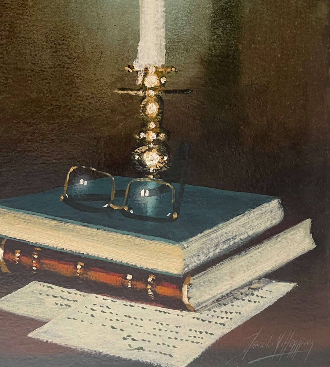 Denzil Herring Original Oil Painting  Still Life Realism (1950-1969)  Unframed