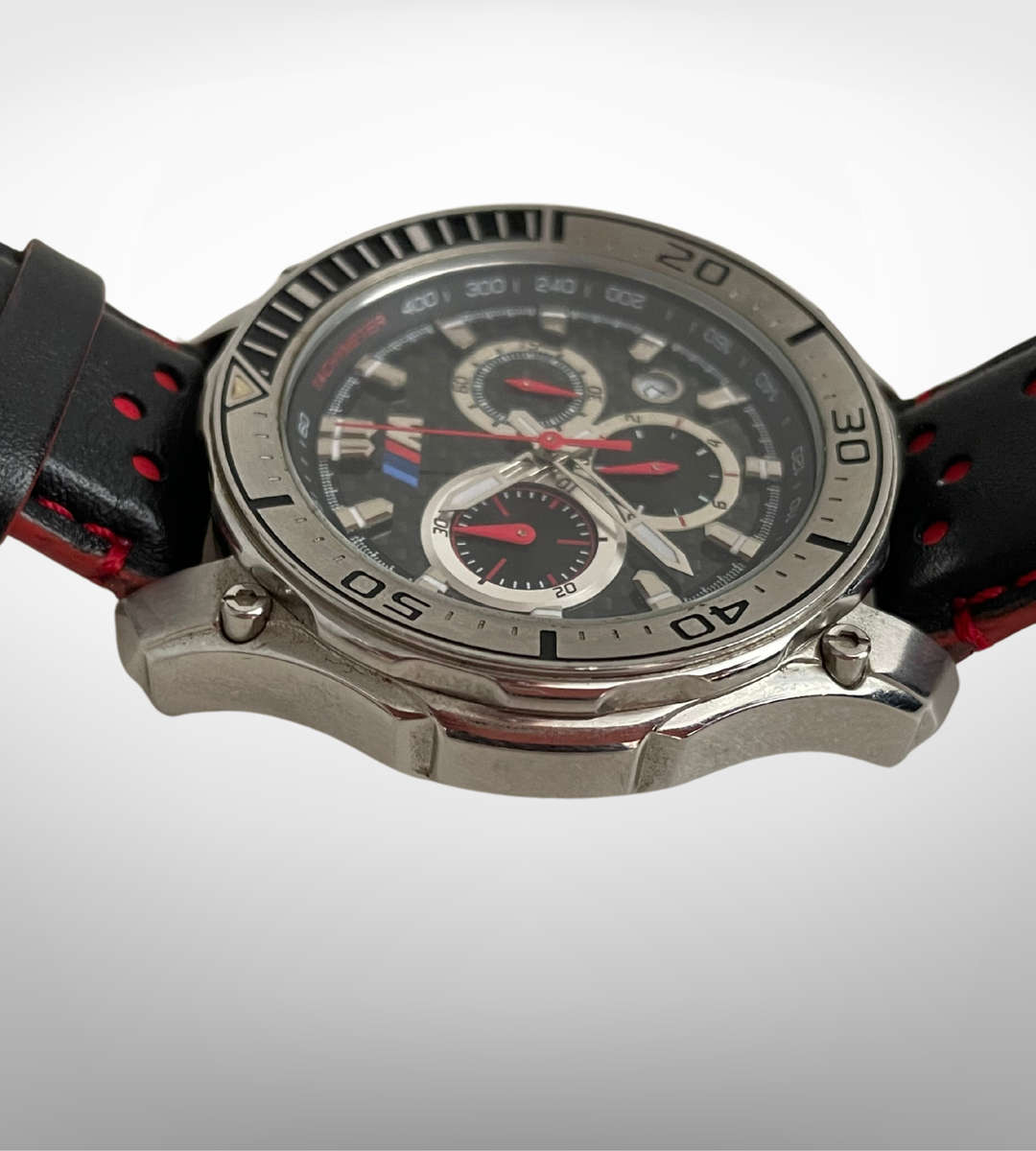 Ultra Rare BMW M Motorsport Chronograph Watch  Swiss Movement, Carbon Fiber Dial, Reduced!