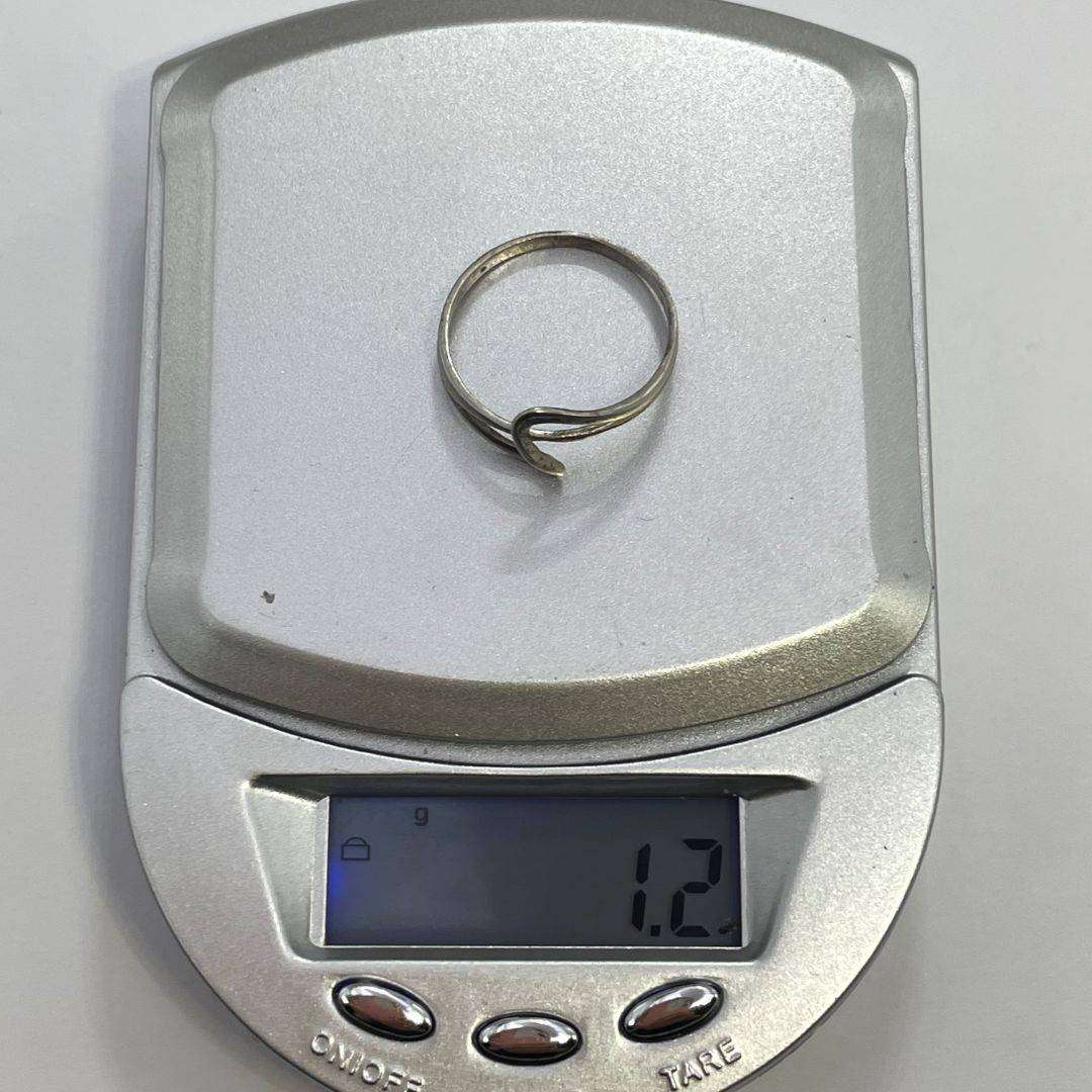925 Sterling Silver 1970s Style Vertical Swirl Band Ring Size N- 1.2g