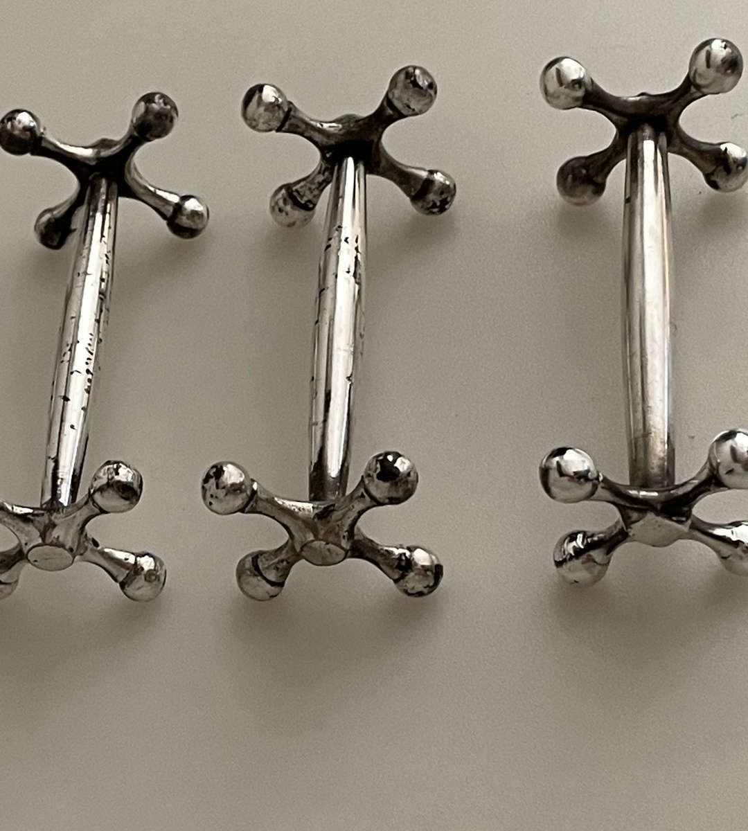 Reserved For Danie -Set of 5 Vintage 1940s Silverplated Knife Rests  Mappin & Webb & Mixed Designs