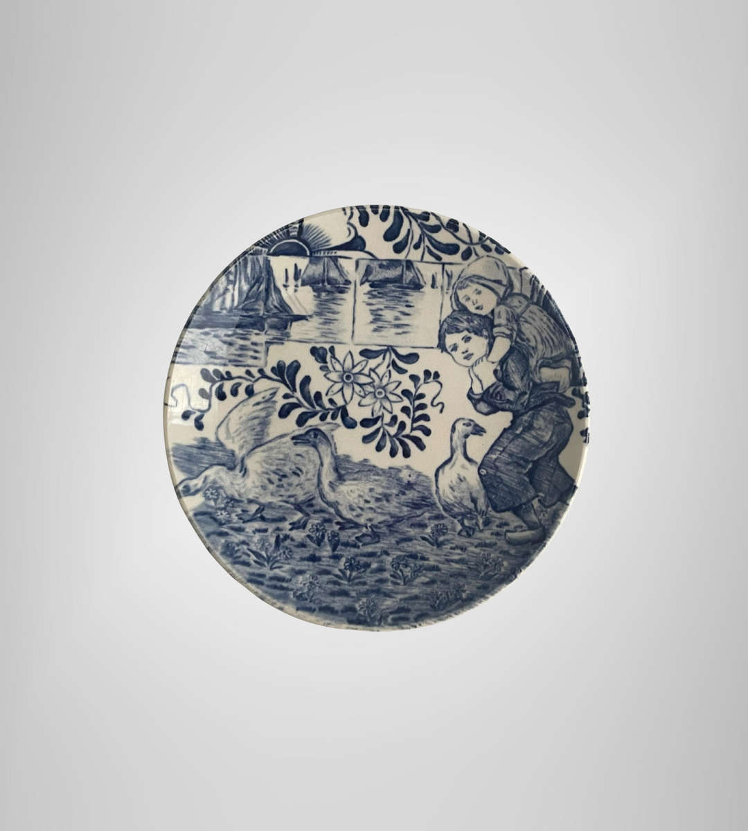 Bargain 7-Piece Dutch Delftware Decor Lot  Chemkefa plate, Boch Plate, Coasters, Candle Holder