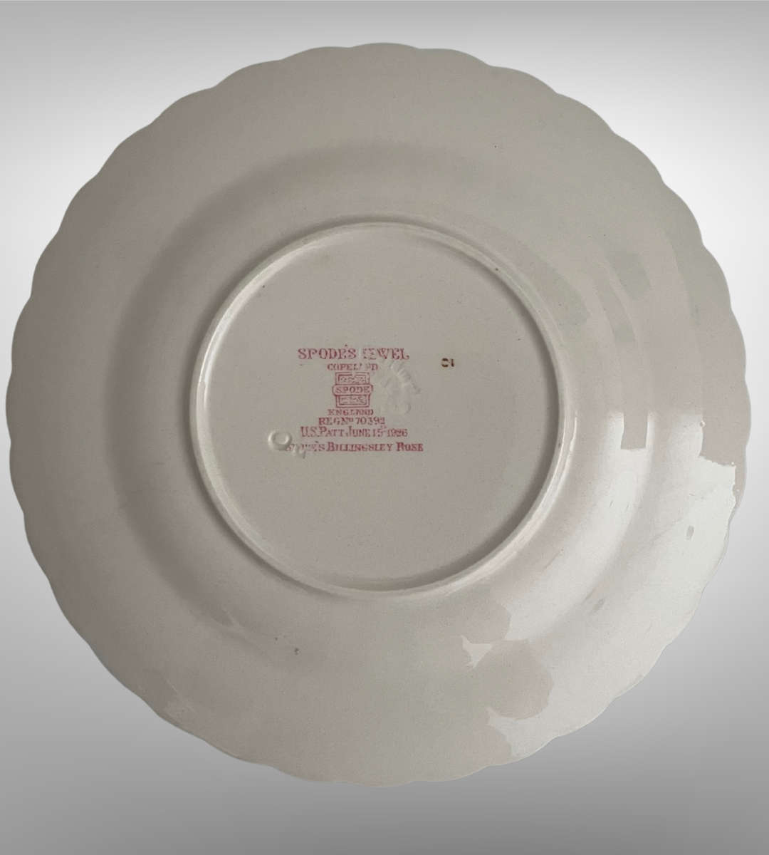 Spode's Jewel Copeland Spode Billingsley Rose 26.5cm Dinner Plate  England