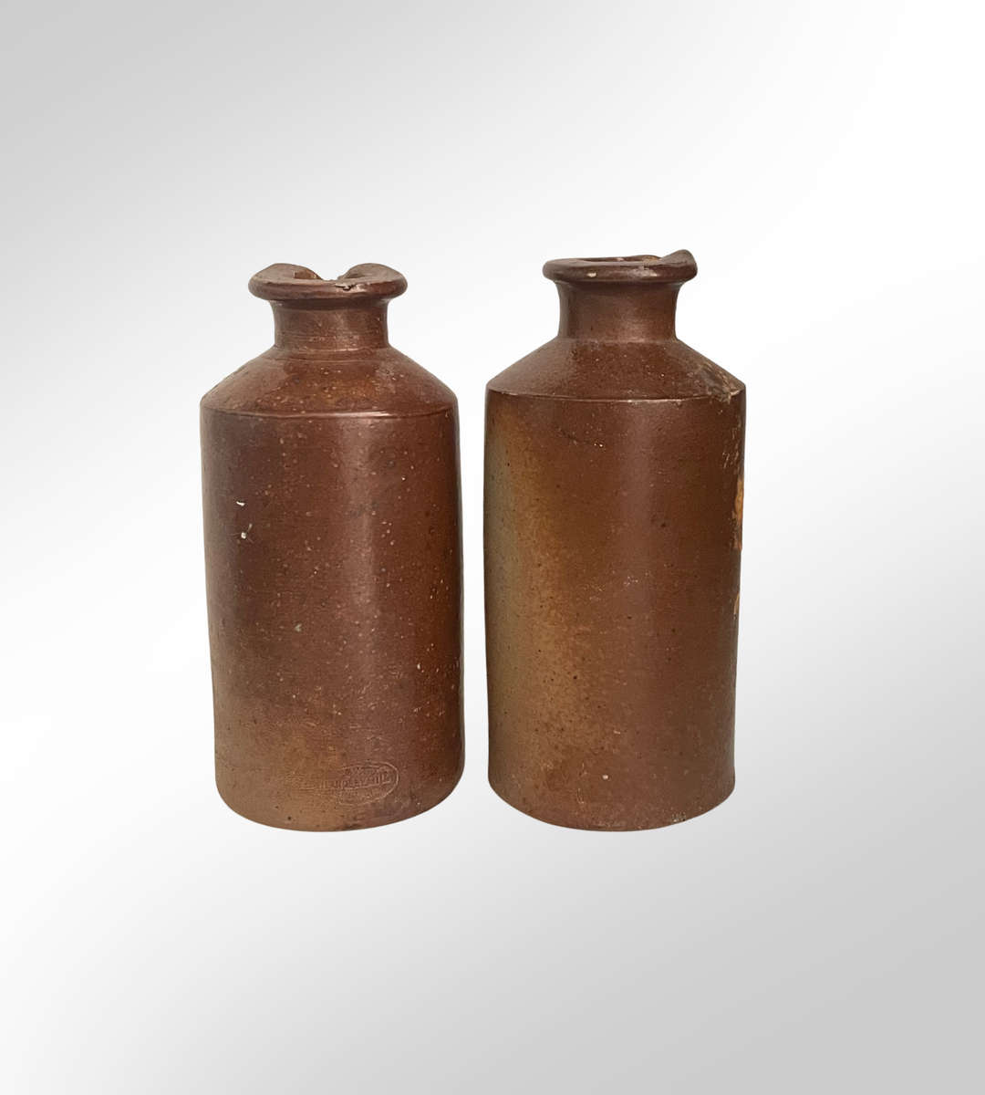 Collection of 5 Assorted Vintage Master Ink Bottles & 2 Denby Langley Plates  Includes Lovatt, Bour