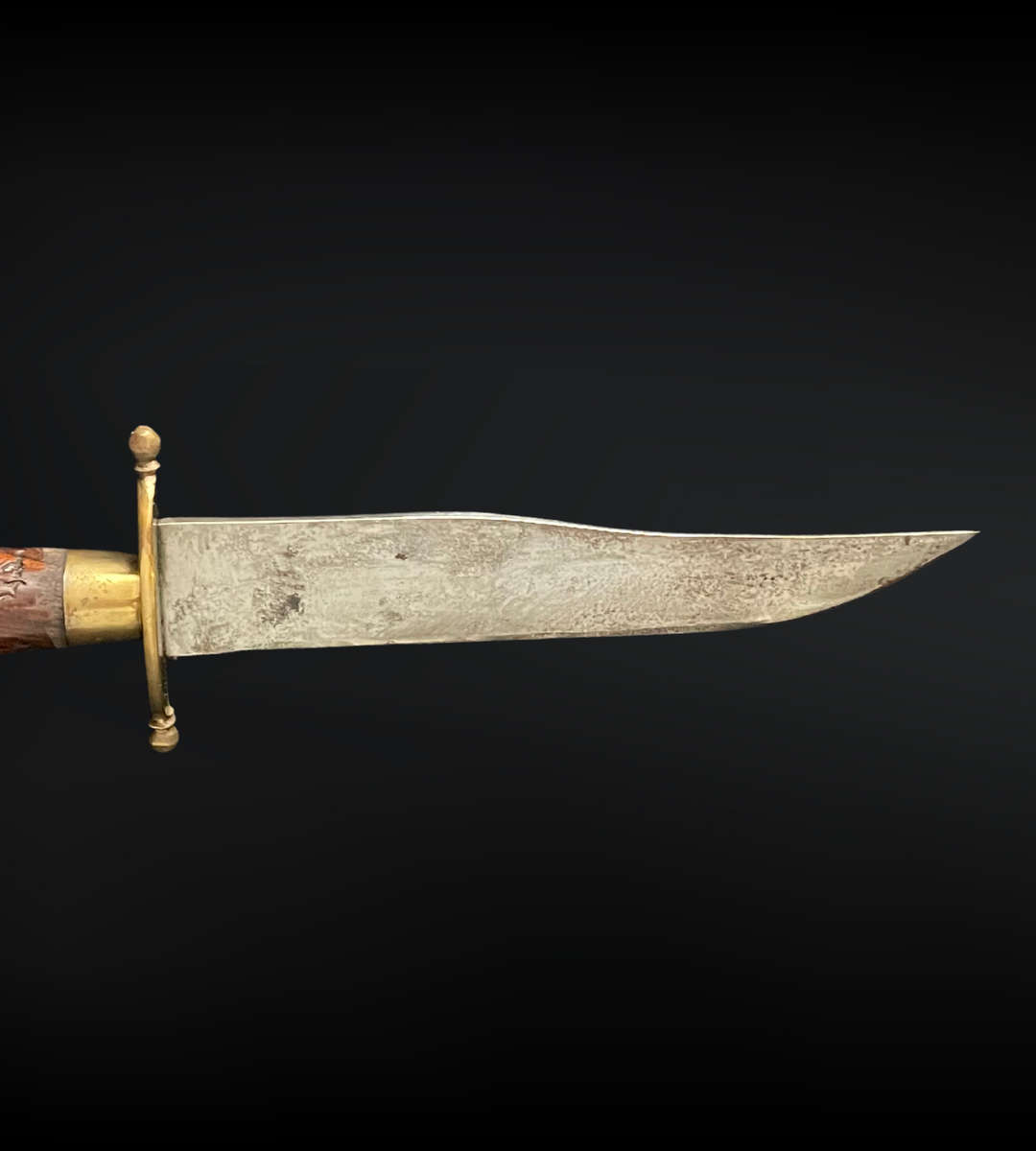 Vintage Indian Large Cased Sheathed Carving Eating Knife & Fork Cutlery Flatware Case