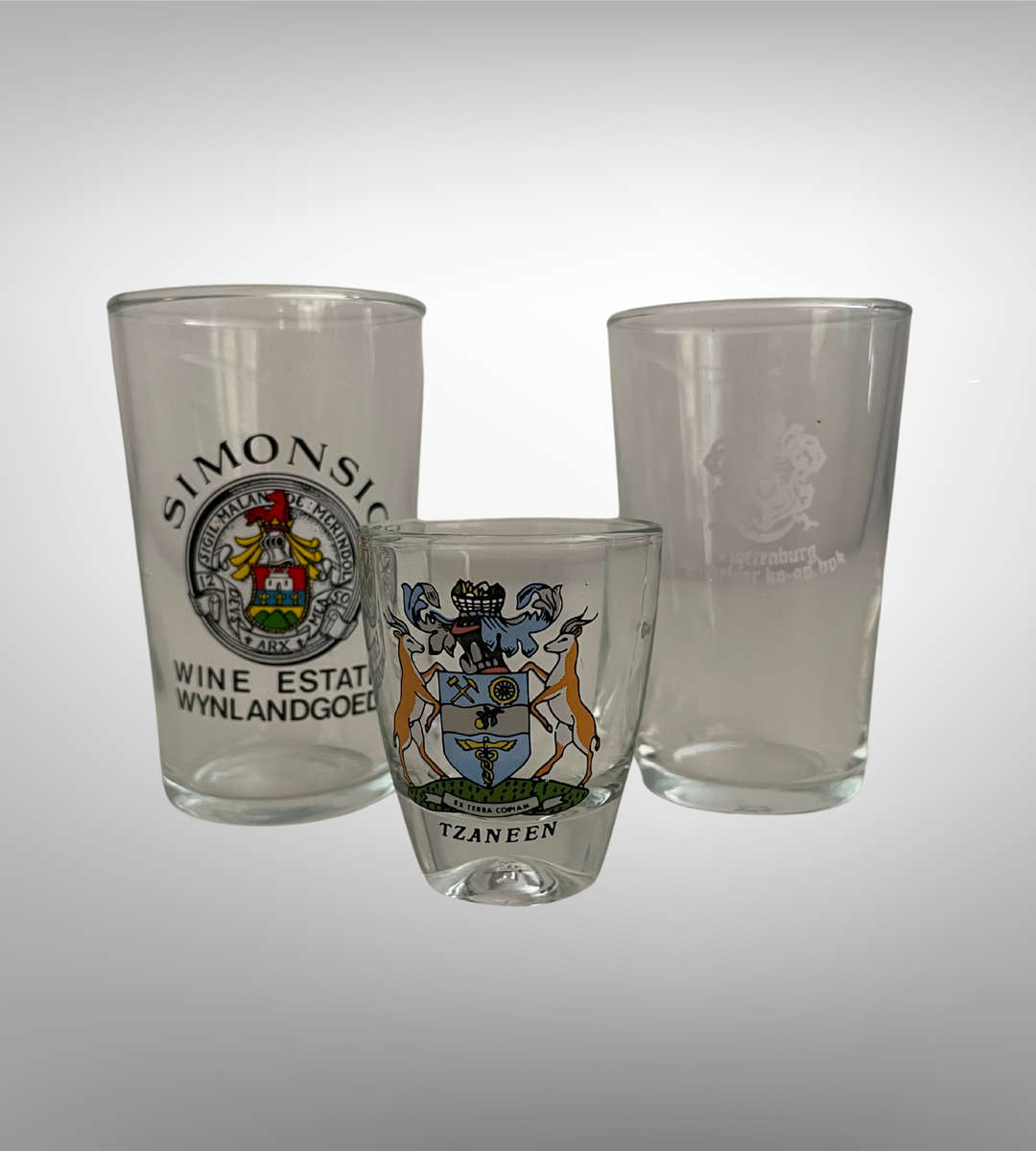 6-Piece Tiny Collectible Mugs & Glasses Lot | Port Elizabeth, Sabie Crest, Zimbabwe Tot-Sized