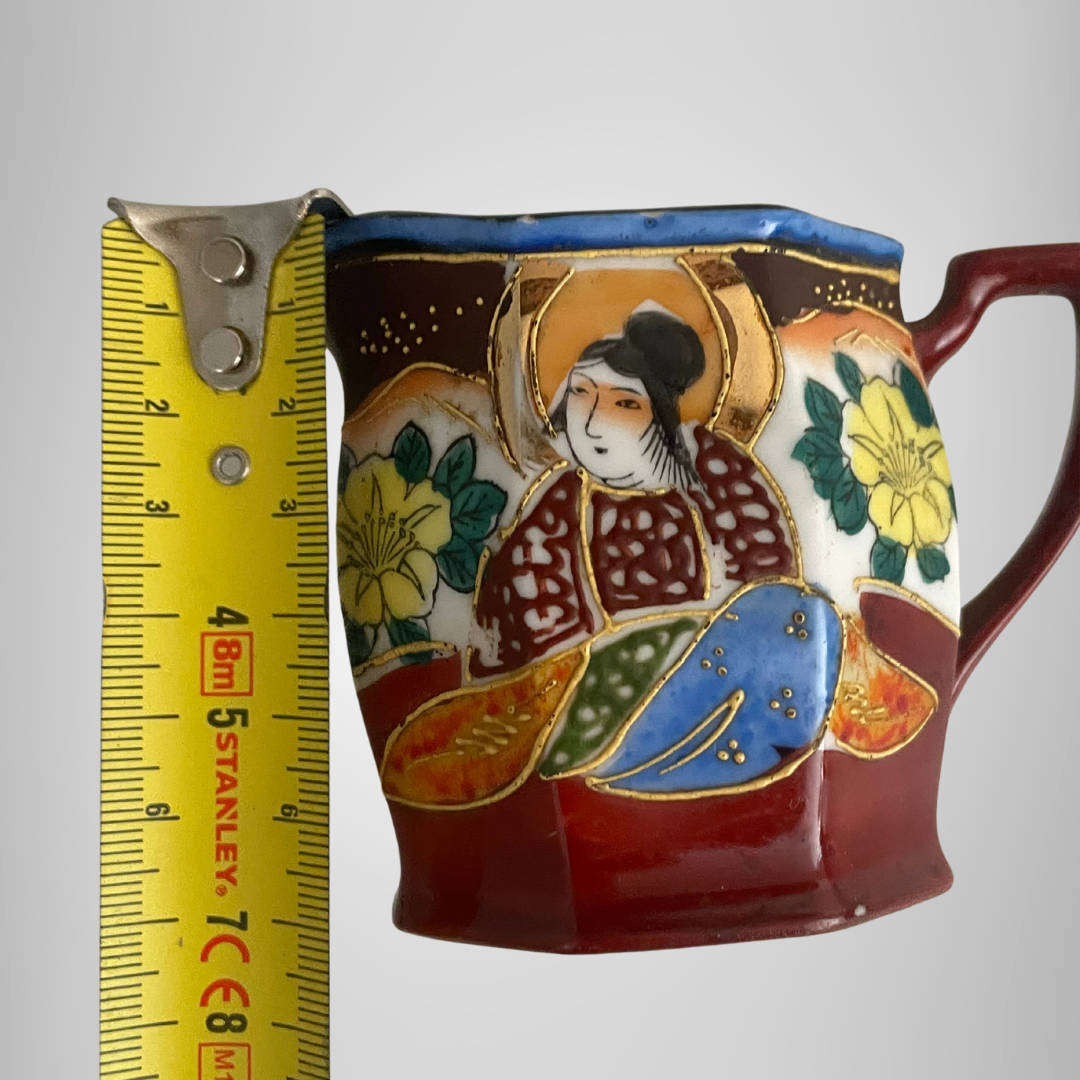 Vintage Japanese Satsuma-Style Hand-Painted Creamer Jug  7 cm