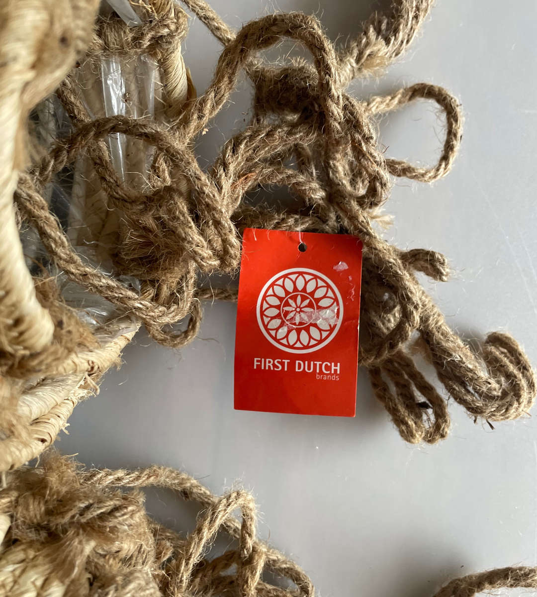 Rachel Hanging Basket Set - 9 Piece Hanging Planters (3 Sets of 3) - Natural with Black Accents