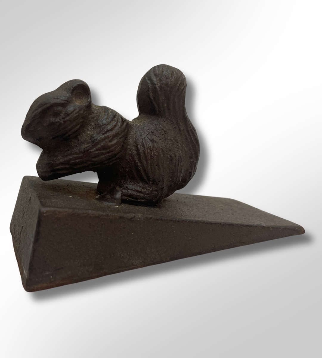 Rustic Farmhouse Kitchen Décor Set - Cast Iron Rooster Trivets, Ceramic Tile, and Squirrel Door Stop