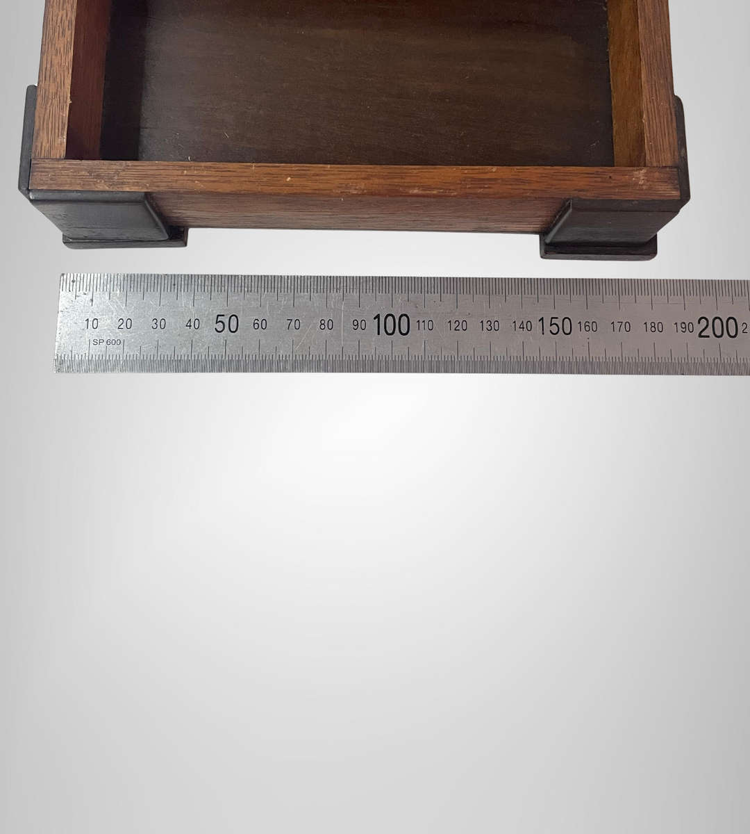 Vintage Zimbabwe Wooden Souvenir Jewelry Box  Carved Great Zimbabwe Walls & Tree, 18cm