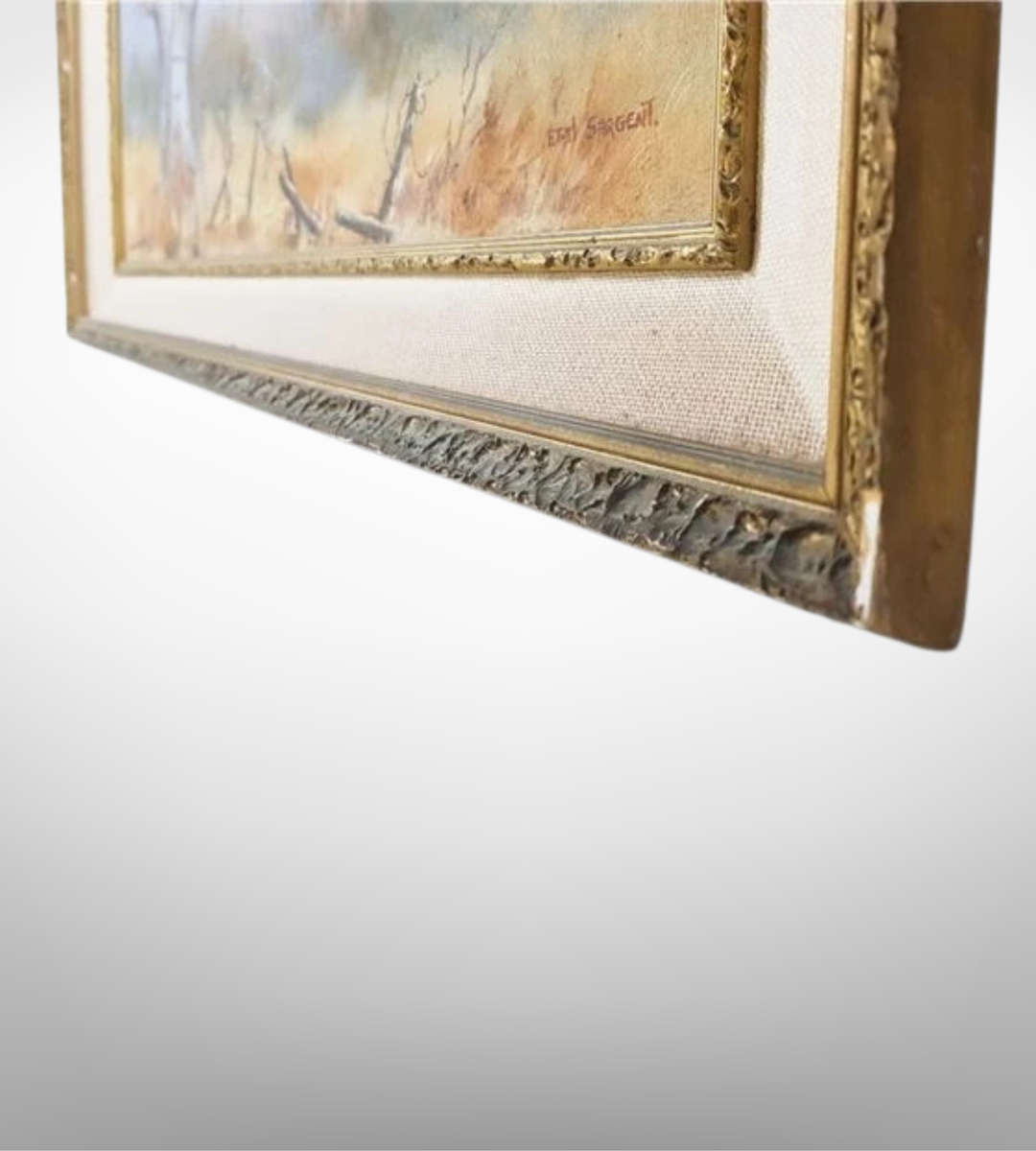 Original Ethel Sargent Oil Painting  Bushveld Landscape  Gilt Framed  74cm x 54cm