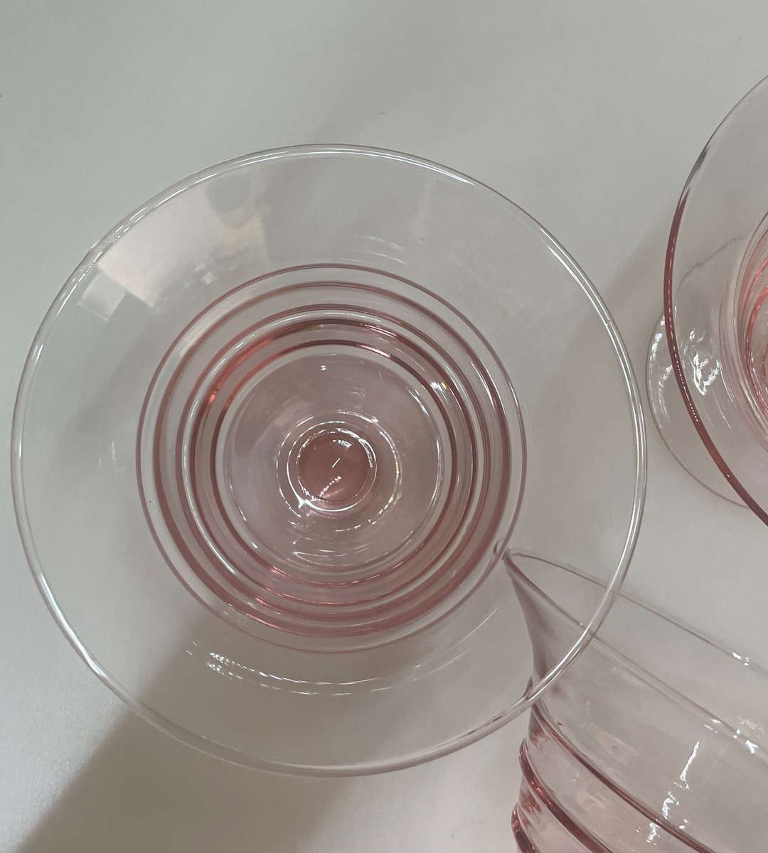 Set of 6 Vintage Pink Dessert Coupe Glasses  Princess House Pastel Parfait