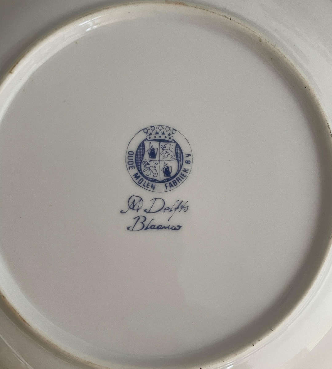 Zomer Seasonal Plate  M Delft Blauw Oude Molen Fabriek  Dutch Blue & White  17.5cm