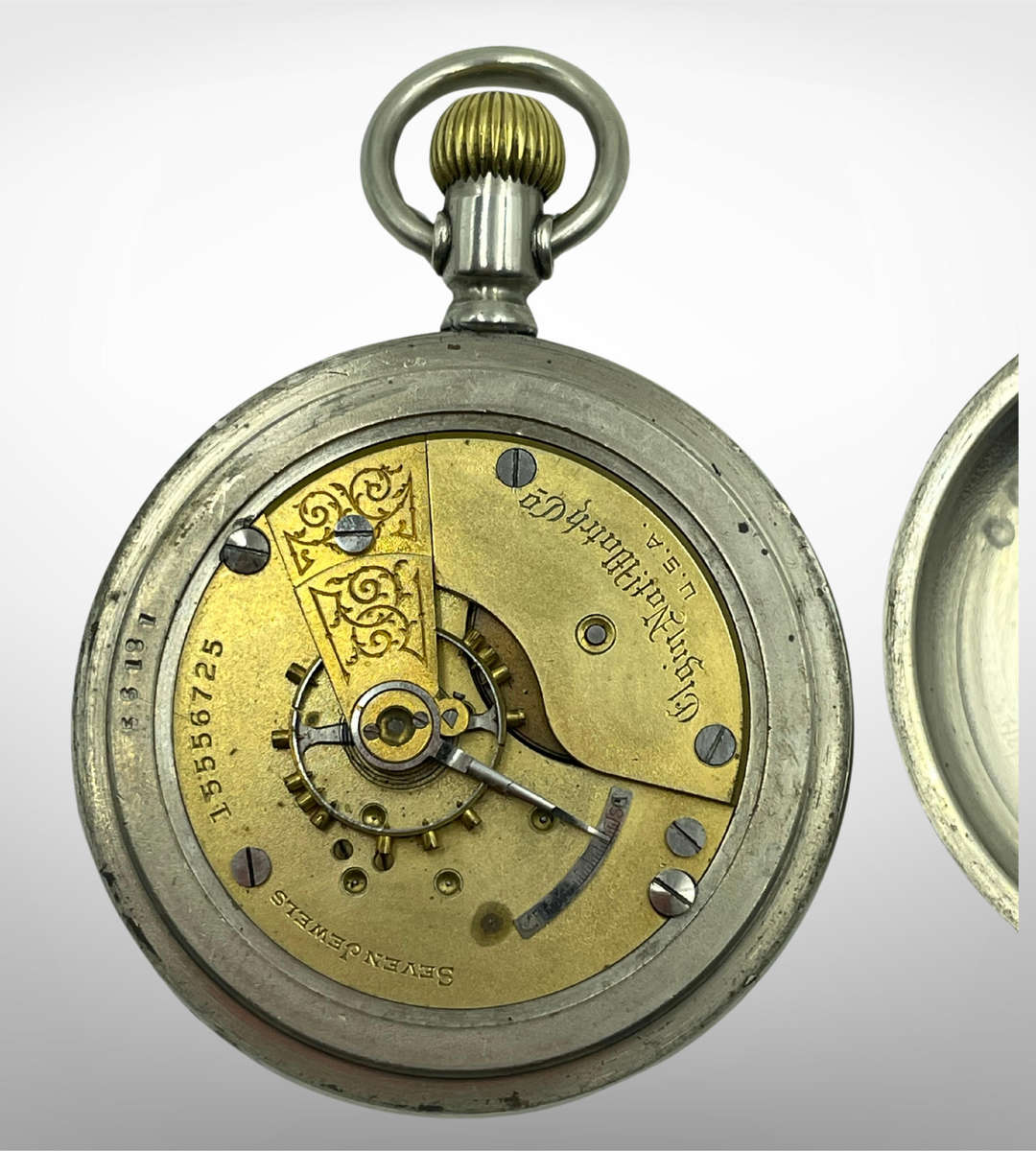 Antique Elgin Pocket Watch  7 Jewels, 1901, Silveroid Case  (Needs Service)